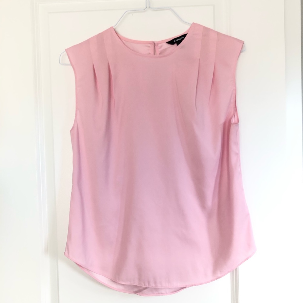 Express | CREW NECK PLEATED TOP